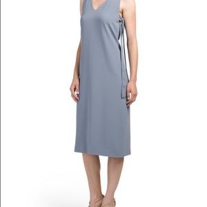 Theory Natia blue gray midi sleeveless dress size 8